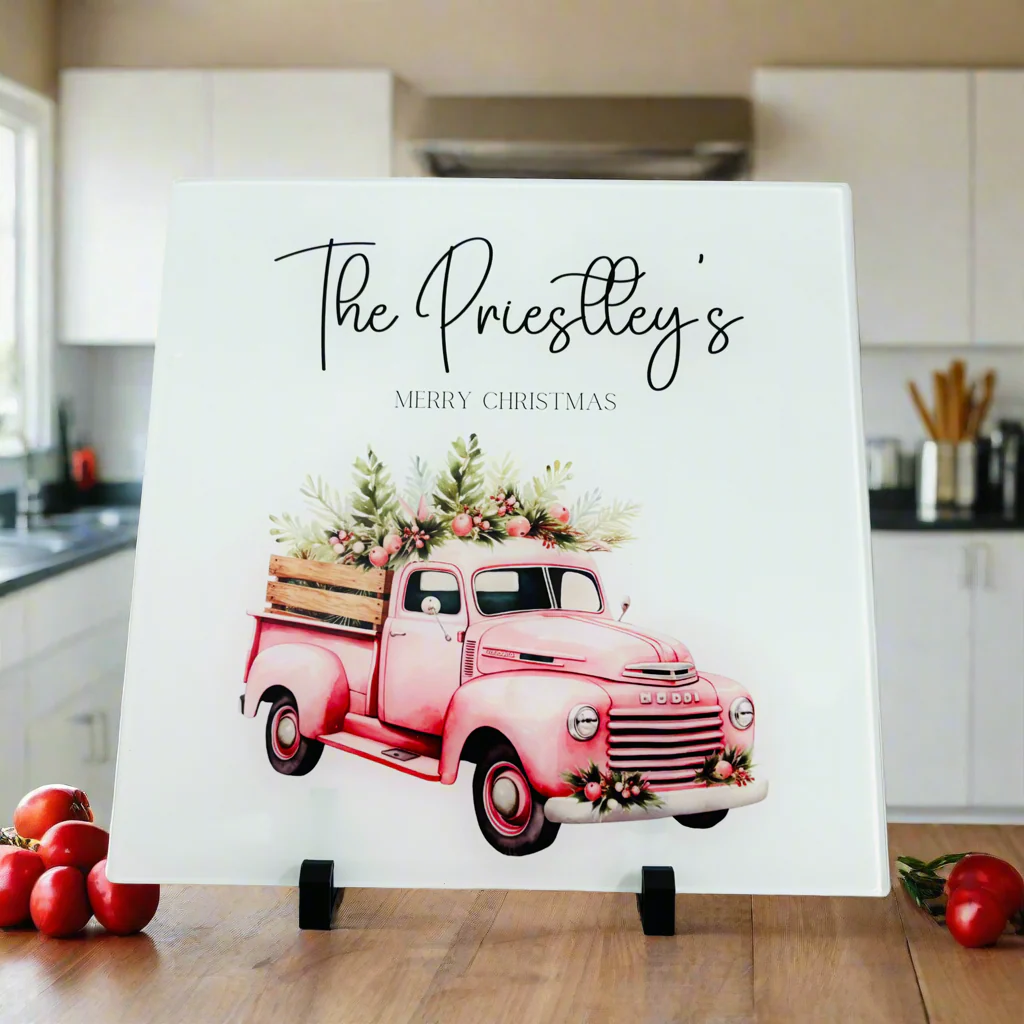 Pink Truck 30cm Chopping Board/ Splashback - Image 2