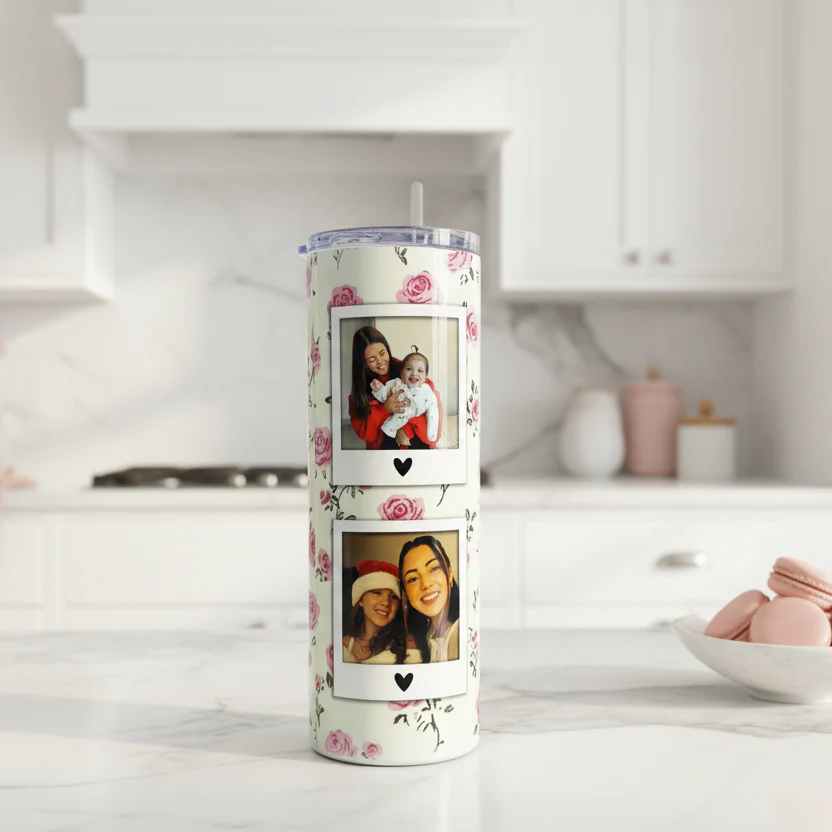 6 Photo Floral Tumbler - Image 2