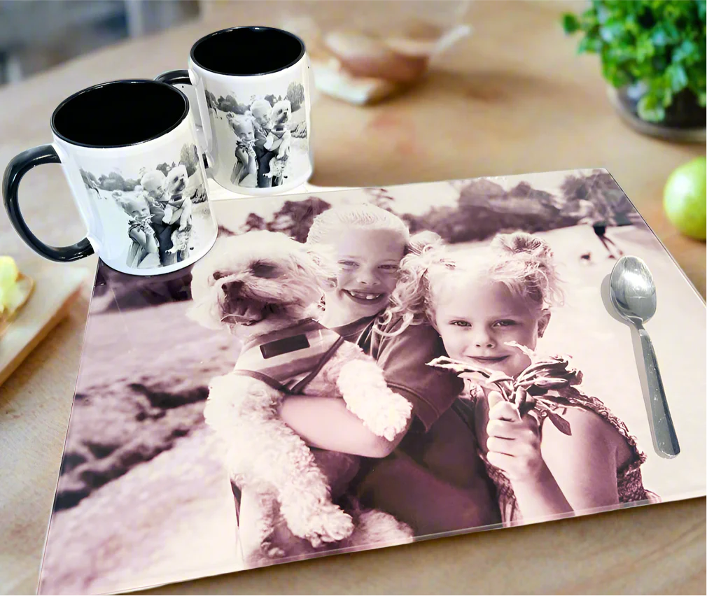 A3 Rectangle Smooth Photo Chopping Board + 2 Mugs Bundle - Image 5