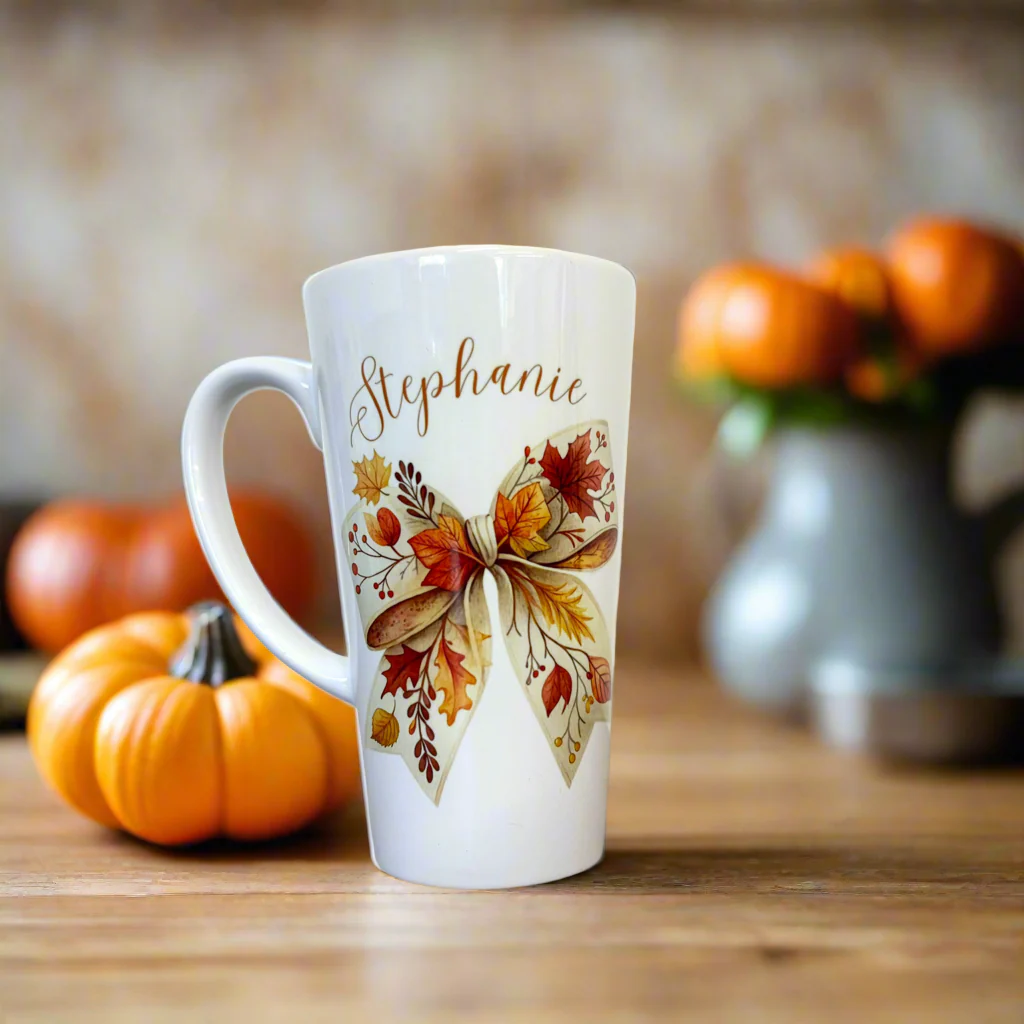 Autumnal Bow Latte 17oz Latte Mug - Image 2