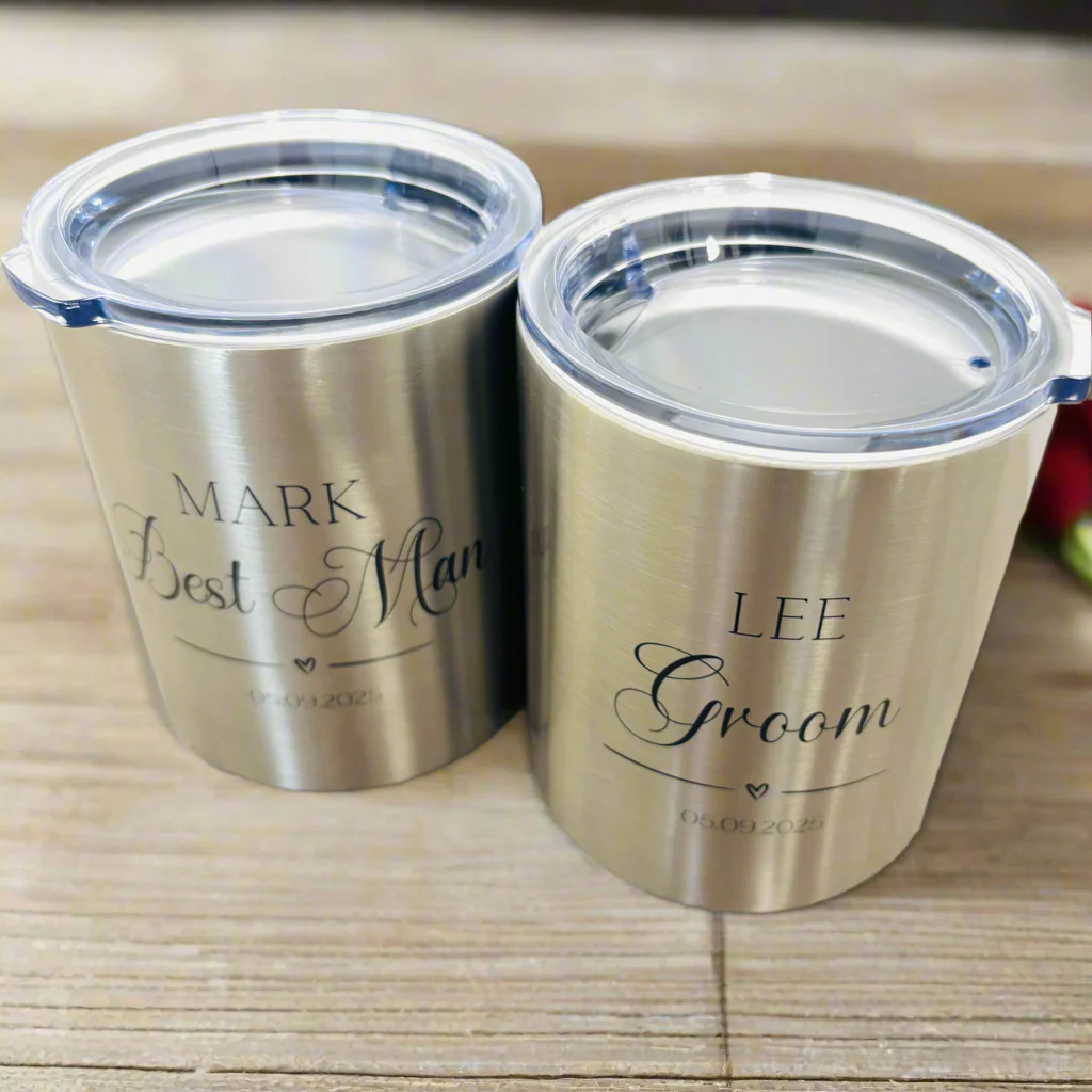 Best Man/Groomsman - Stainless steel LowBall Cup - Image 2