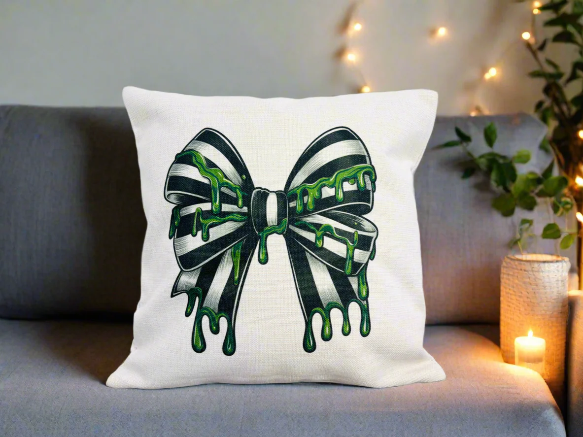 Black and White Big Halloween Bow Design (Various Products) - Image 2