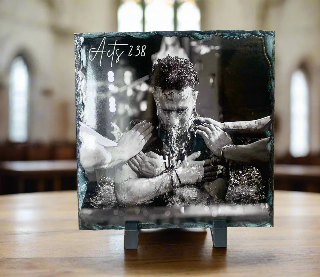 Gloss Black & White Slate (19cm) - Image 3
