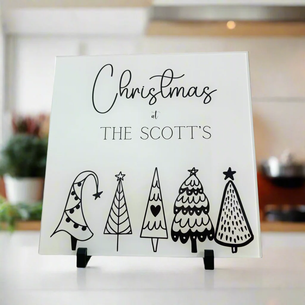Black Tree Family 30cm Chopping Board/ Splashback