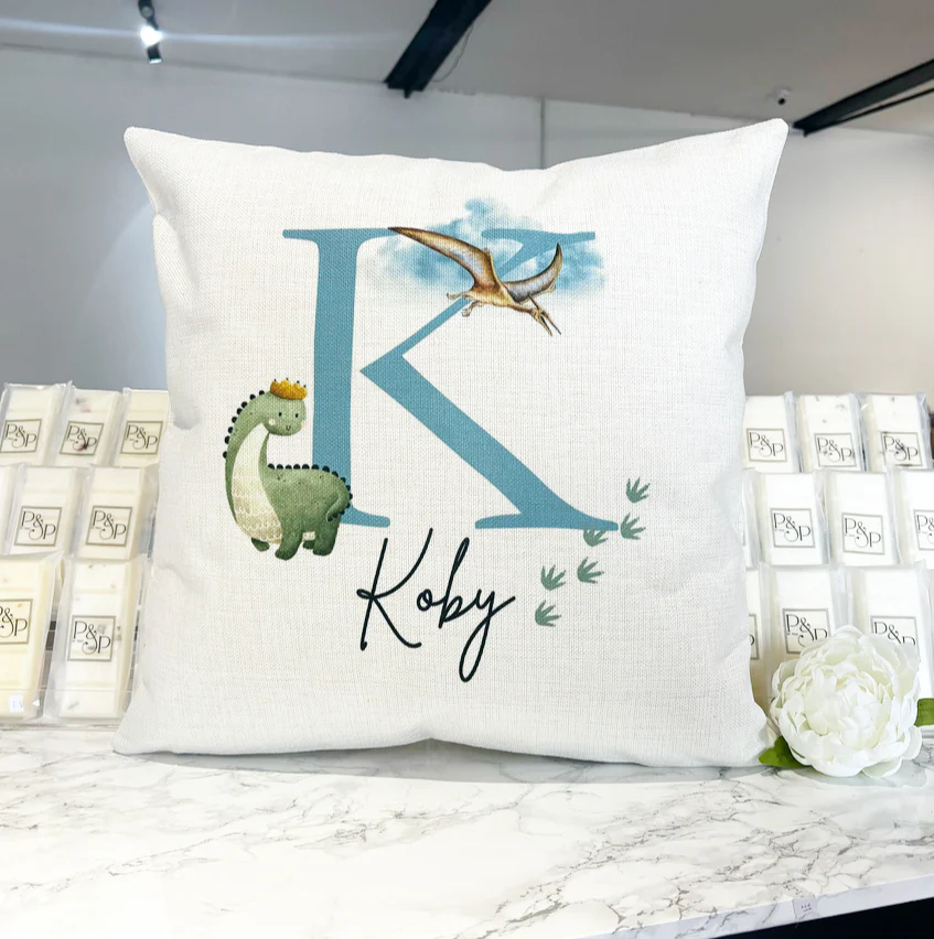 Blue Initial with Dinosaurs Design (Various Products) - Image 2