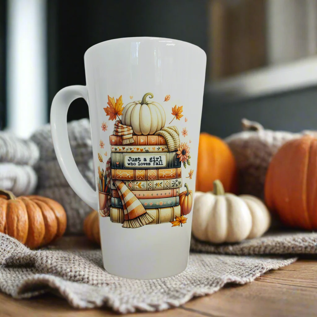 Books/ fall 17oz Latte Mug