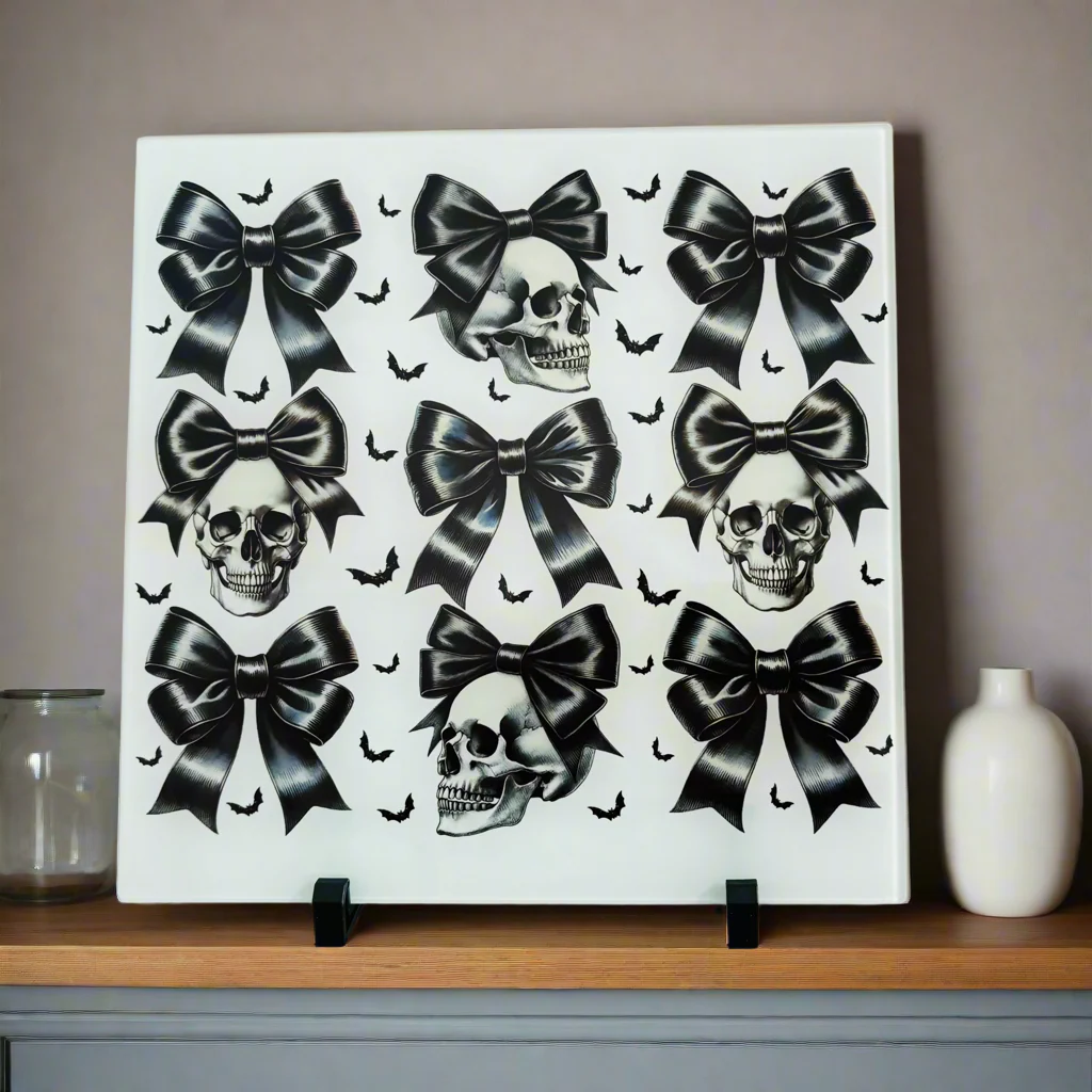 Bows and Skulls Chopping Board 30cm - Image 2