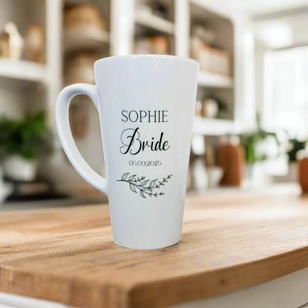 Bride/ Bridesmaid Floral 17oz Latte Mug - Image 2