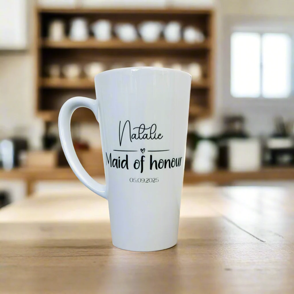 Bride/ Bridesmaid heart 17oz Latte Mug - Image 2