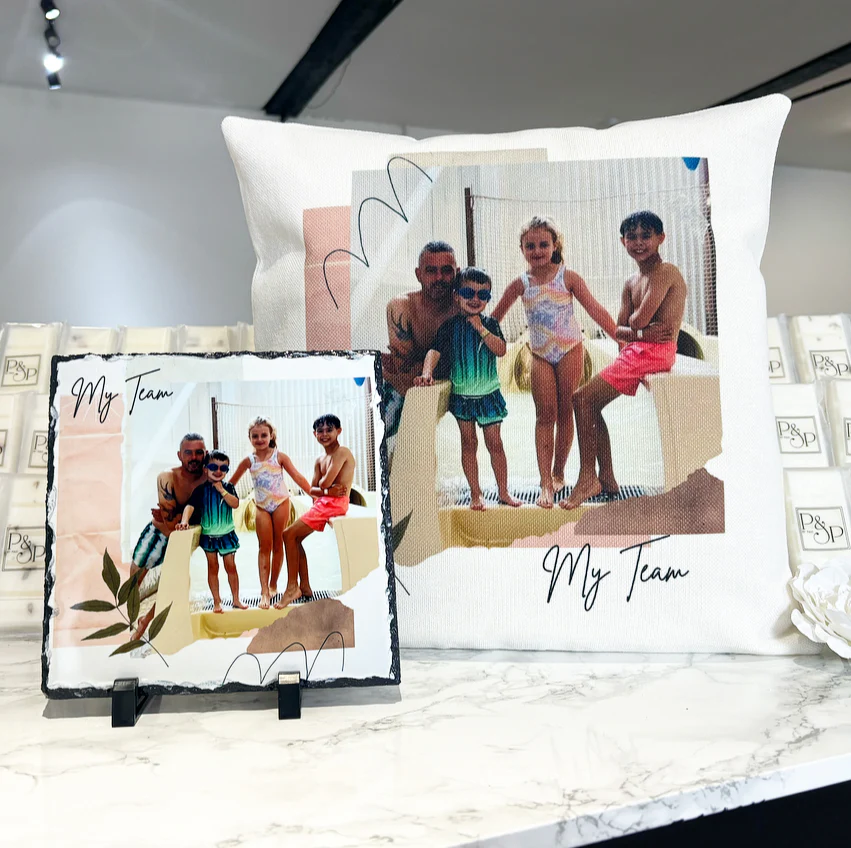 Bundle: Cushion& 19cm Photo Slate - Image 2