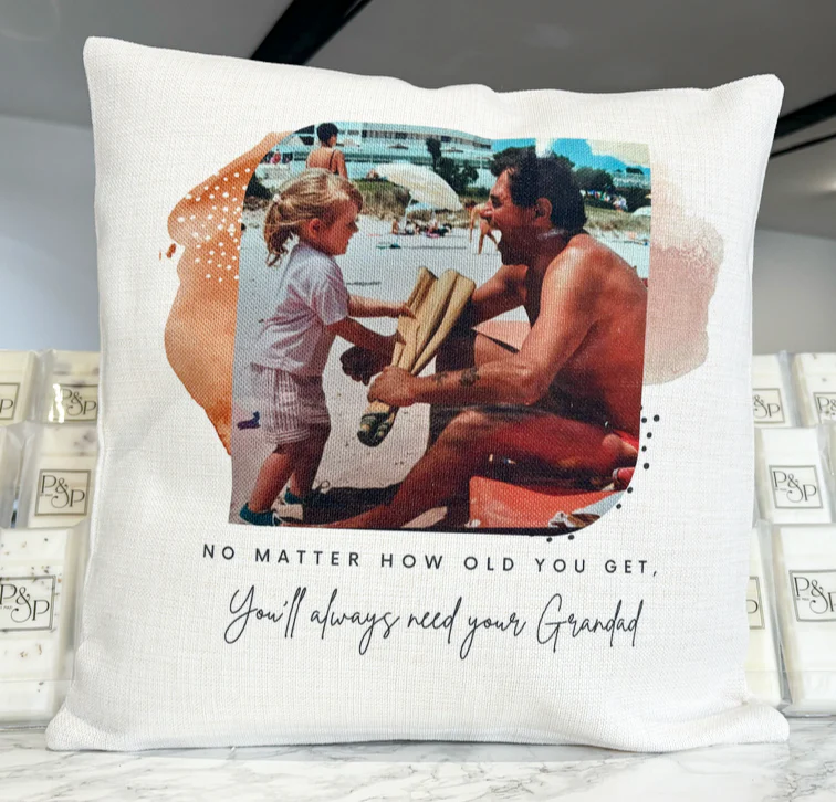 Bundle: Cushion, Chopping Board and 19cm Photo Slate - Image 4