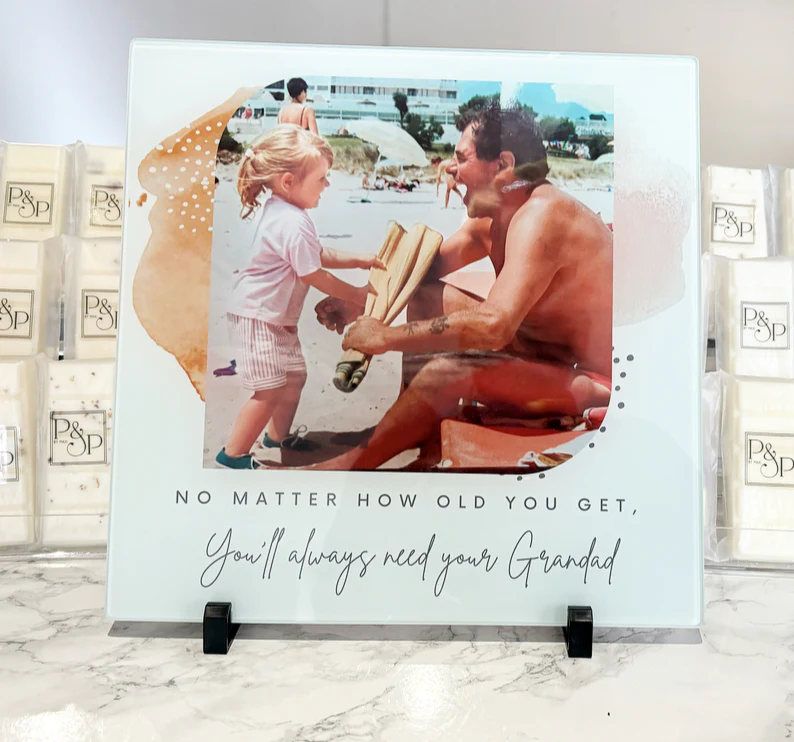 Bundle: Cushion, Chopping Board and 19cm Photo Slate - Image 5