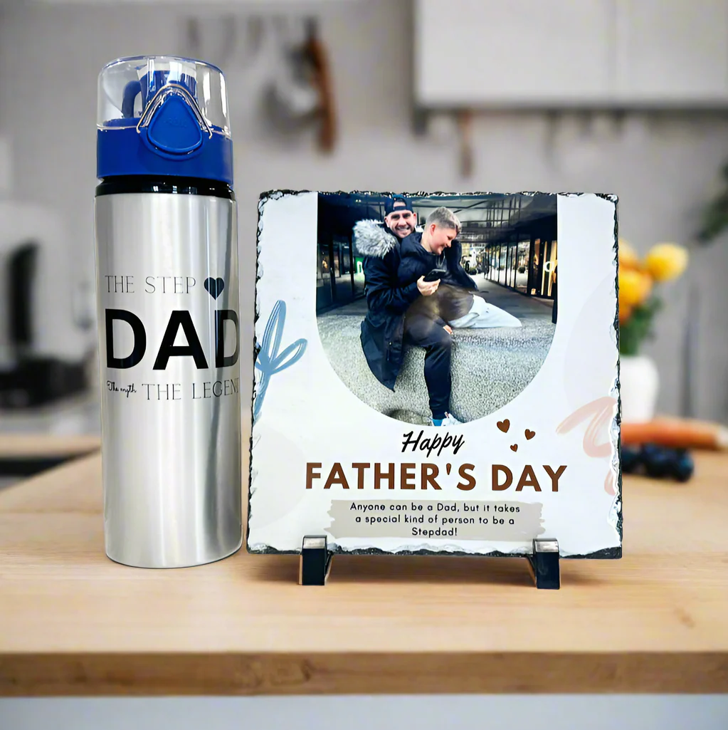 BUNDLE: Step Dad Photo Slate & Step Dad Flask - Image 2