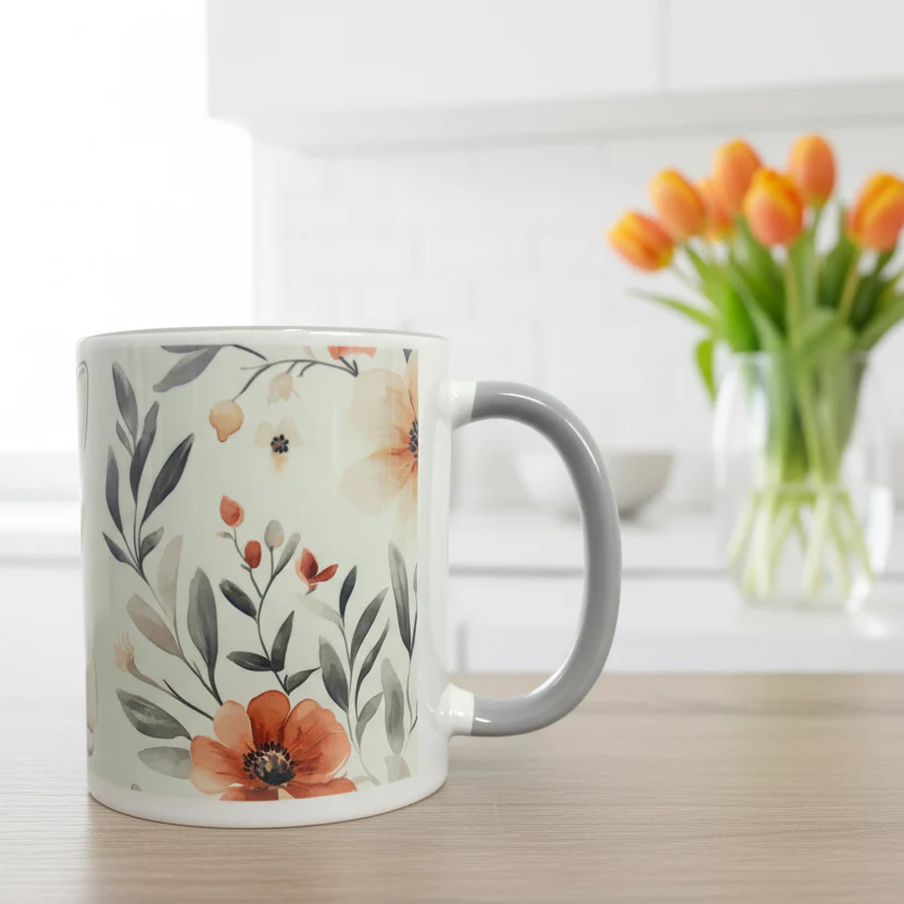 Bunny Grey Handle Mug - Image 5