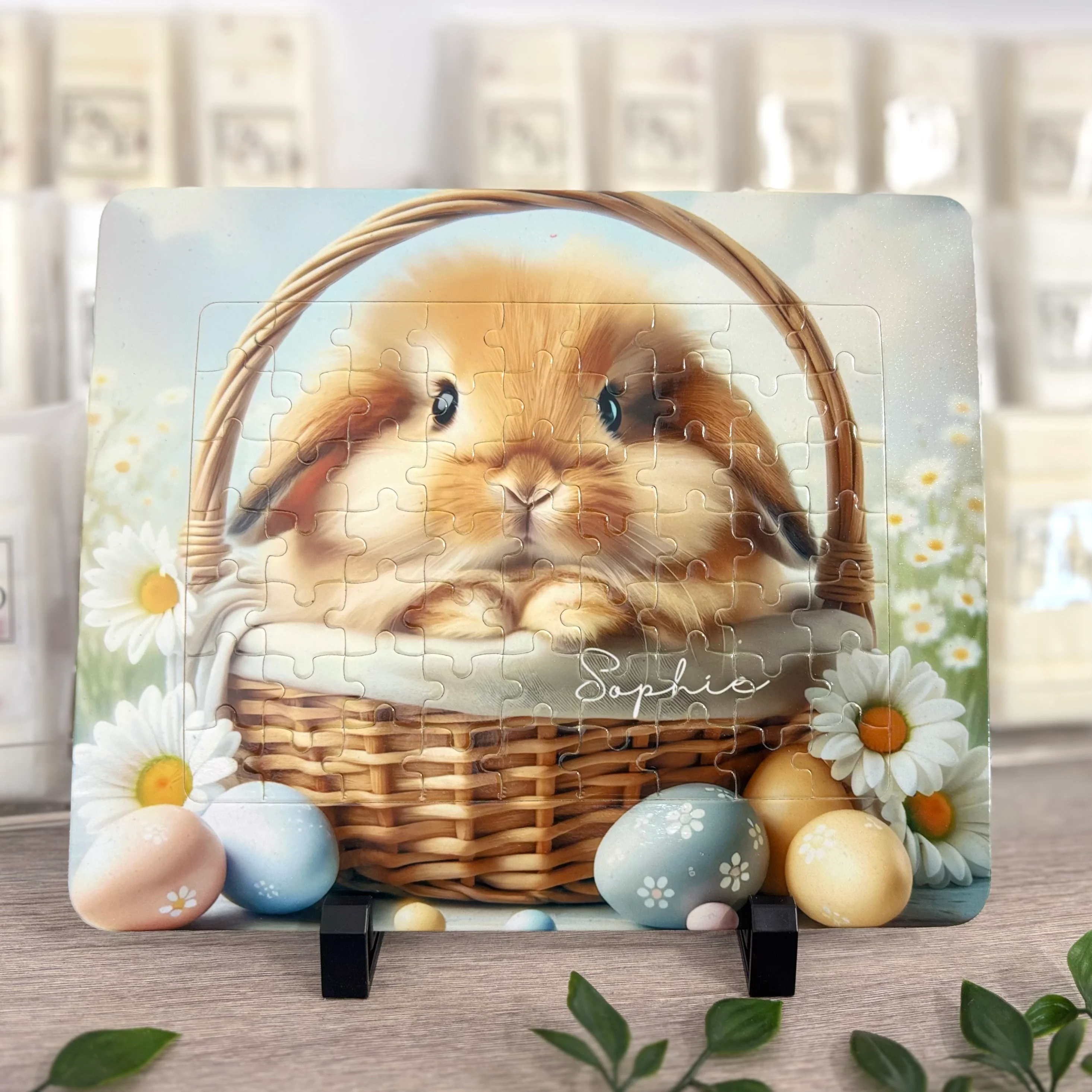 Bunny in Basket Frame Jigsaw