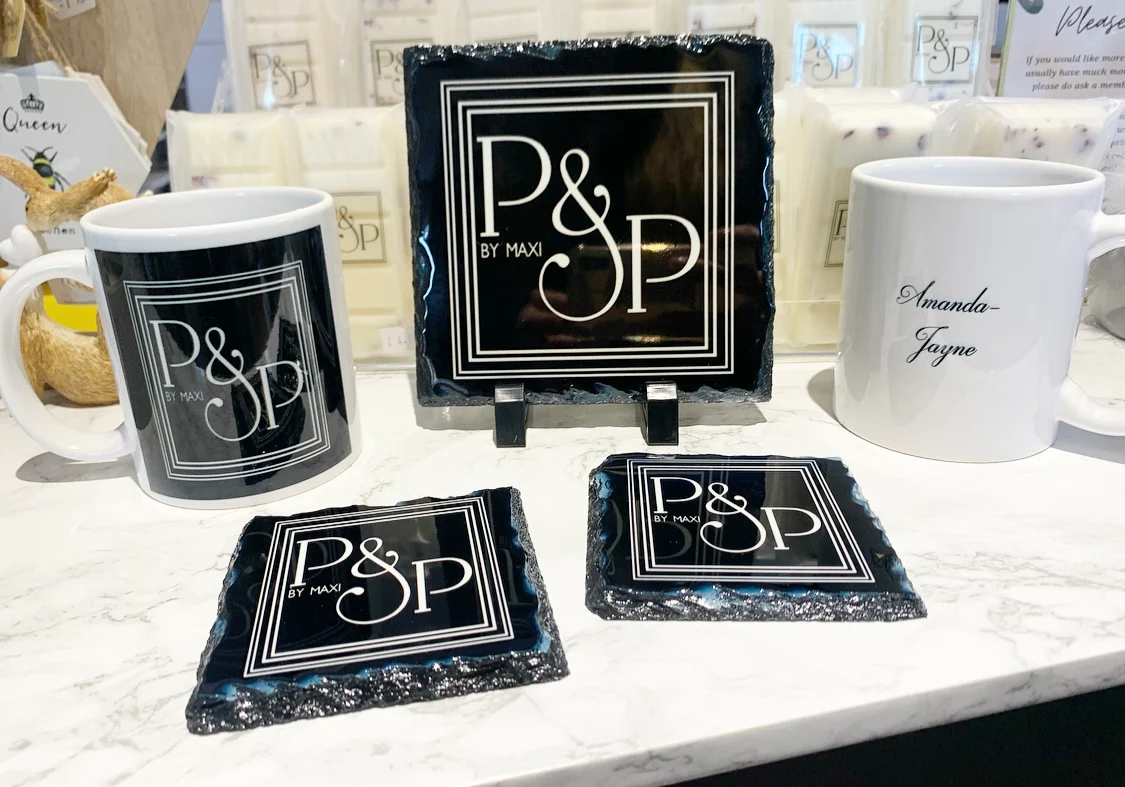 2 Mugs & 2 Coasters and 14cm Slate - Business Meeting Pack (Personalised) - Image 10