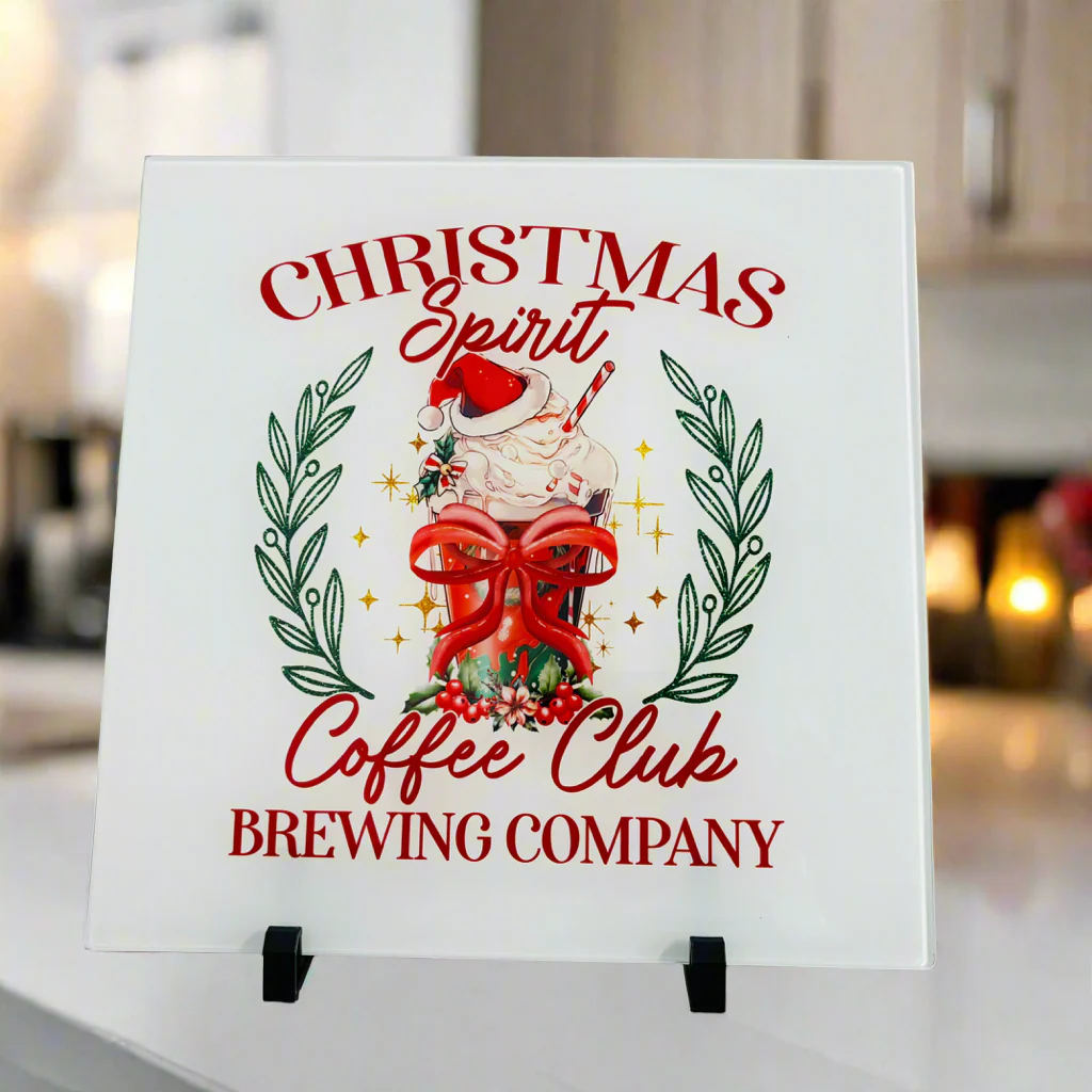 Christmas Coffee Club 30cm Chopping Board - Image 2