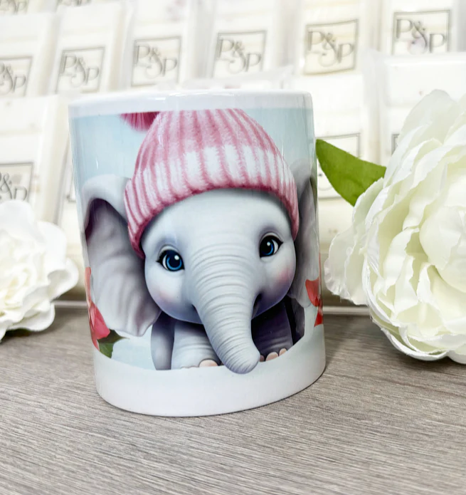 Christmas Elephant Peakaboo Mug - Image 2
