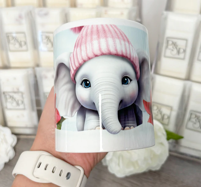 Christmas Elephant Peakaboo Mug - Image 3