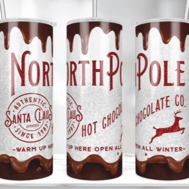 North Pole Christmas Skinny Tumbler 600ml