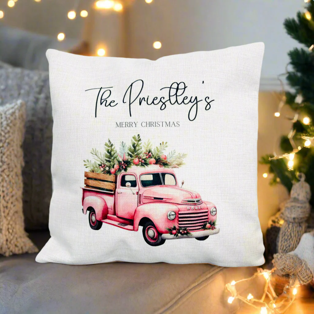 Pink truck Christmas (Various Products)