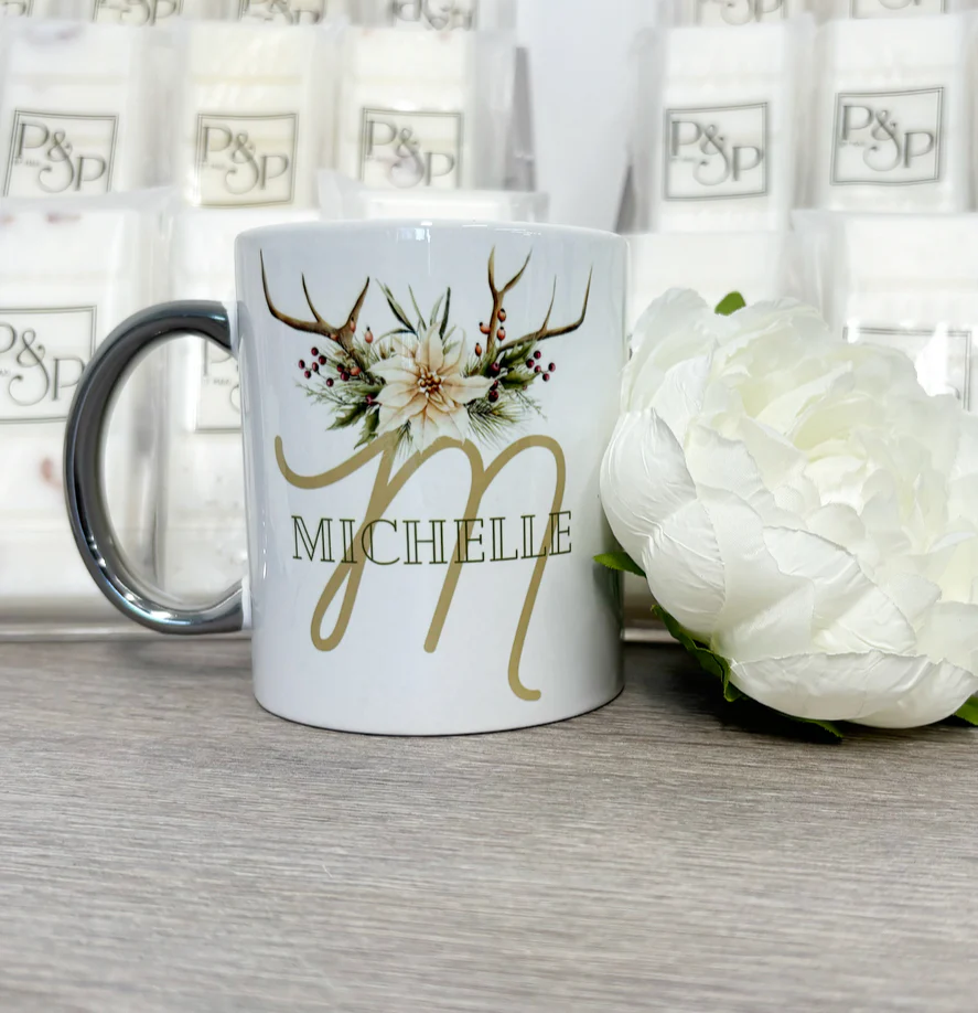 Antler Initial Mug - Image 2