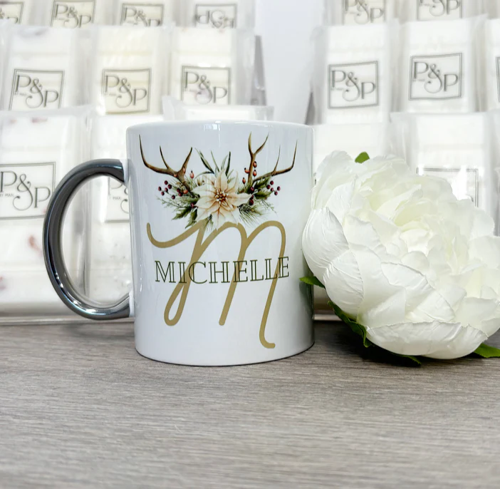 Antler Initial Mug - Image 3
