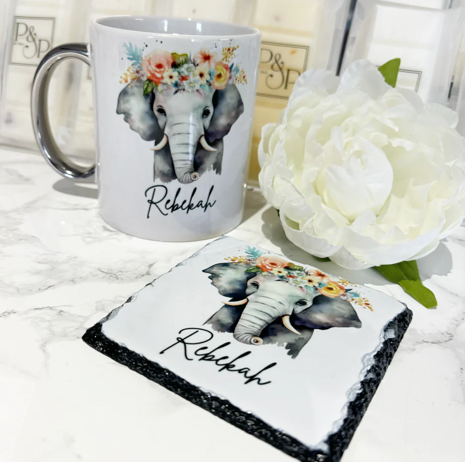 Elephant Mug and Coaster Set - Image 2