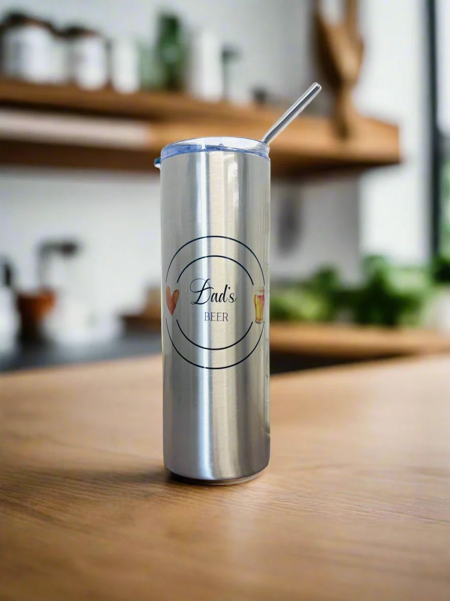 “Name’s” Beer Silver Stainless Steal Tumbler - Image 2
