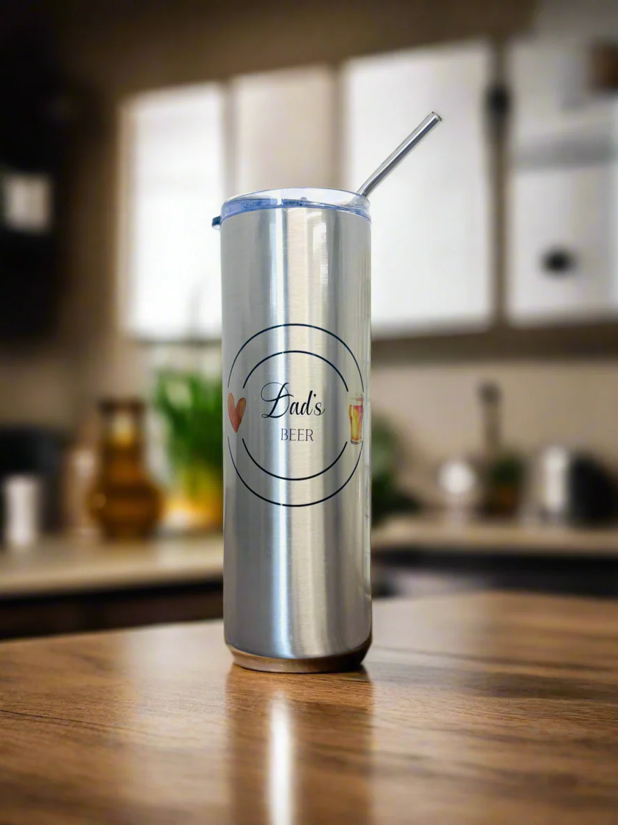 “Name’s” Beer Silver Stainless Steal Tumbler - Image 3
