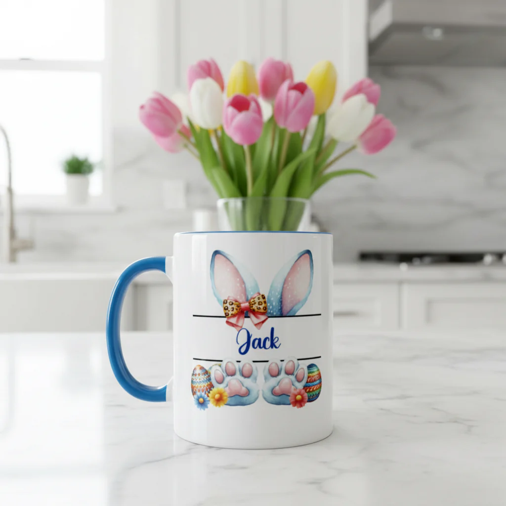 Easter Blue Bunny Split Design - Image 2