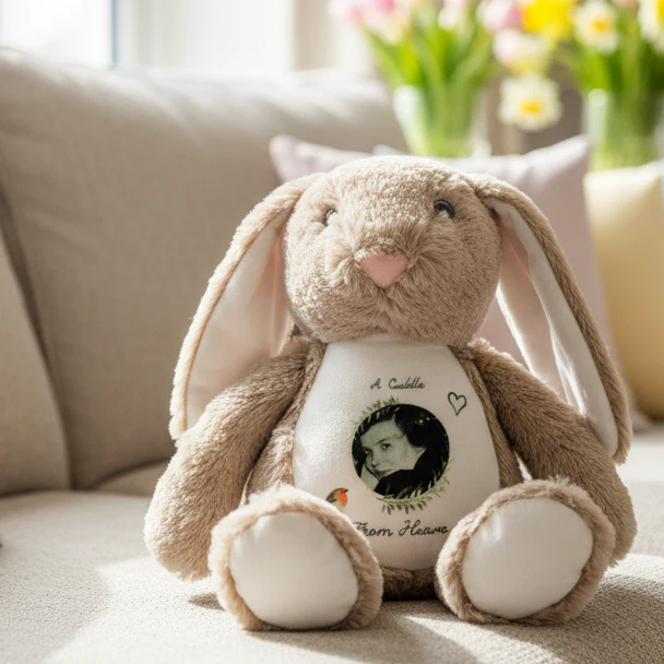Floppy Rabbit Plush Teddy - “A cuddle from Heaven” with Robin