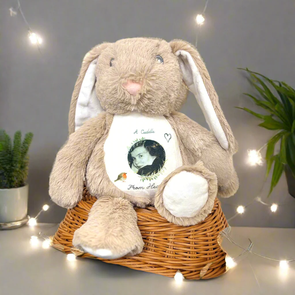 Floppy Rabbit Plush Teddy - “A cuddle from Heaven” with Robin - Image 2