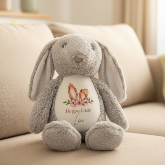 Floppy Rabbit Plush Teddy - Happy Easter - Image 3