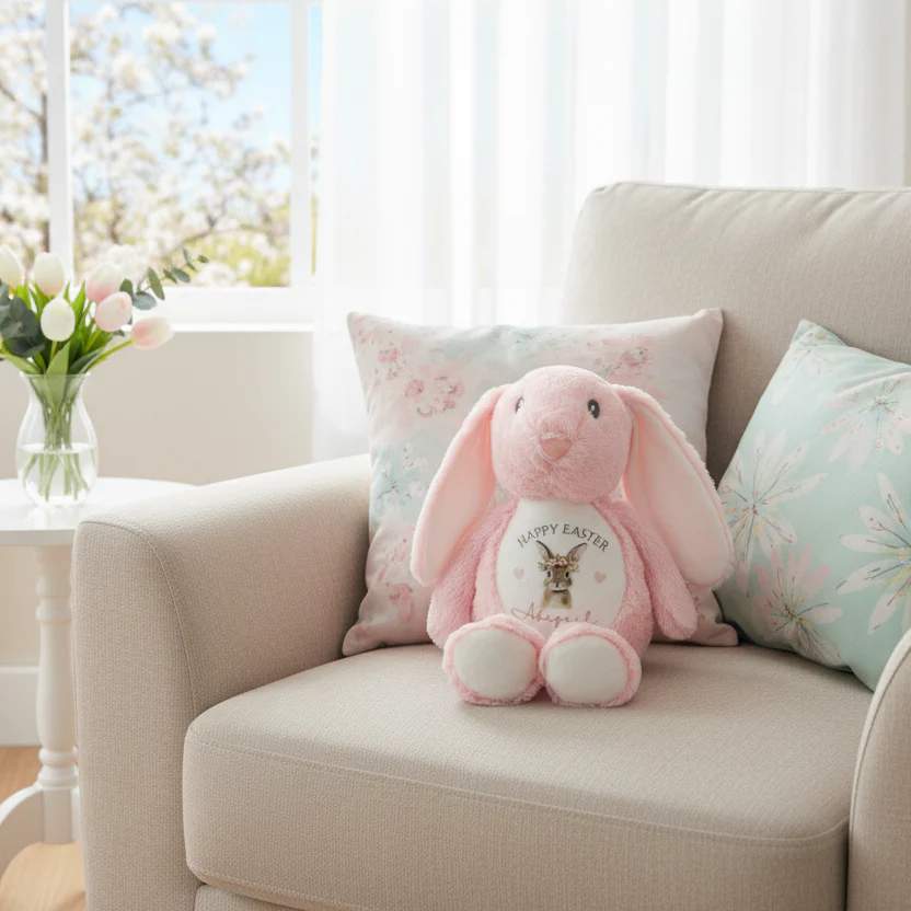 Floppy Rabbit Plush Teddy - Happy Easter - Image 2