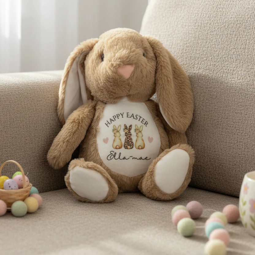 Floppy Rabbit Plush Teddy - Happy Easter - Image 3