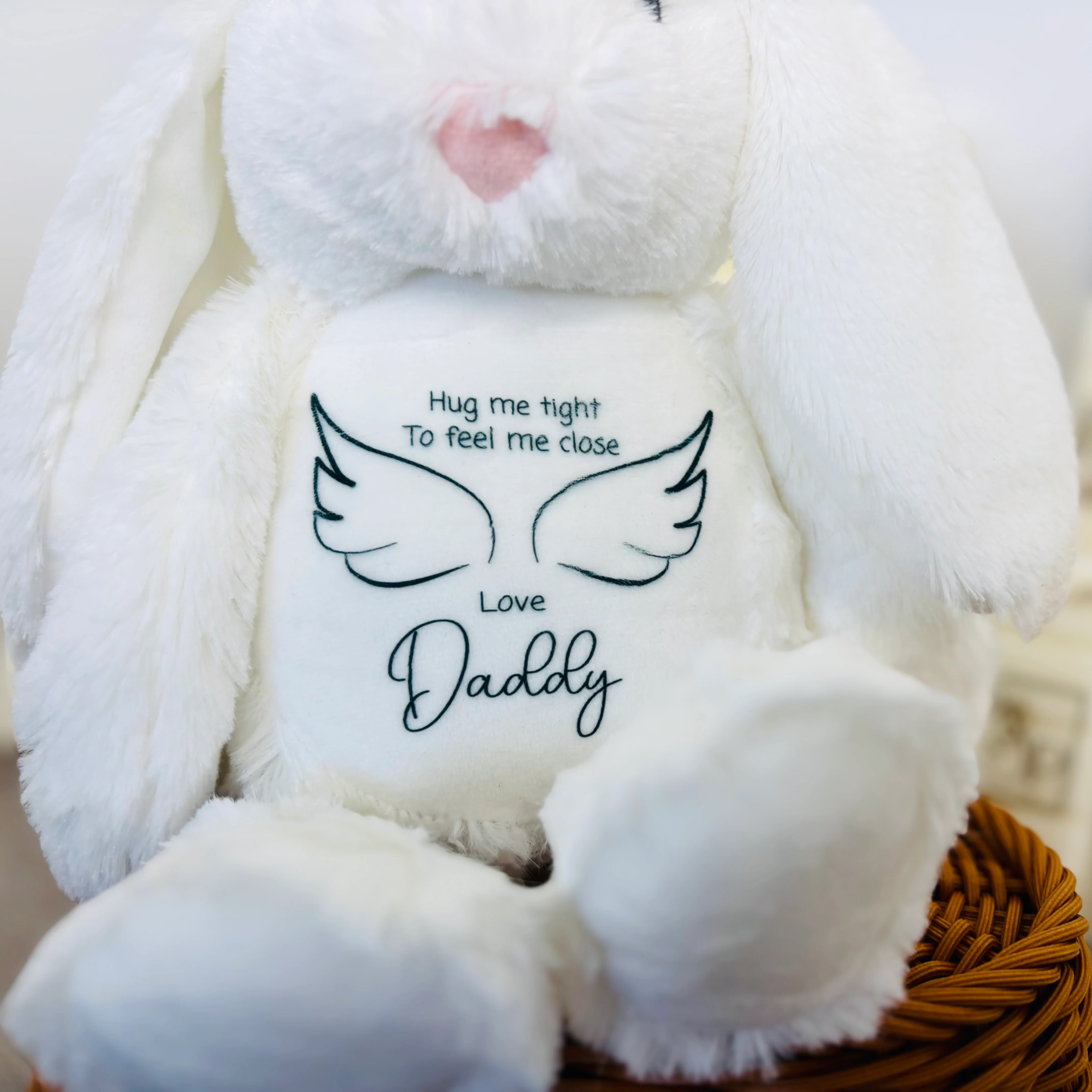 Floppy Rabbit Plush Teddy - Hug me tight and hold me close - Angel wing - Image 2