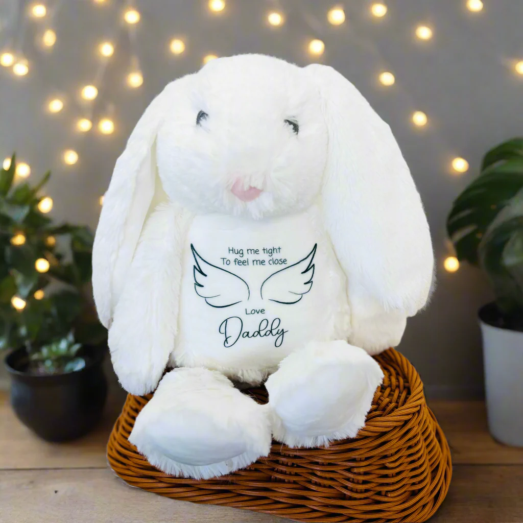 Floppy Rabbit Plush Teddy - Hug me tight and hold me close - Angel wing - Image 3
