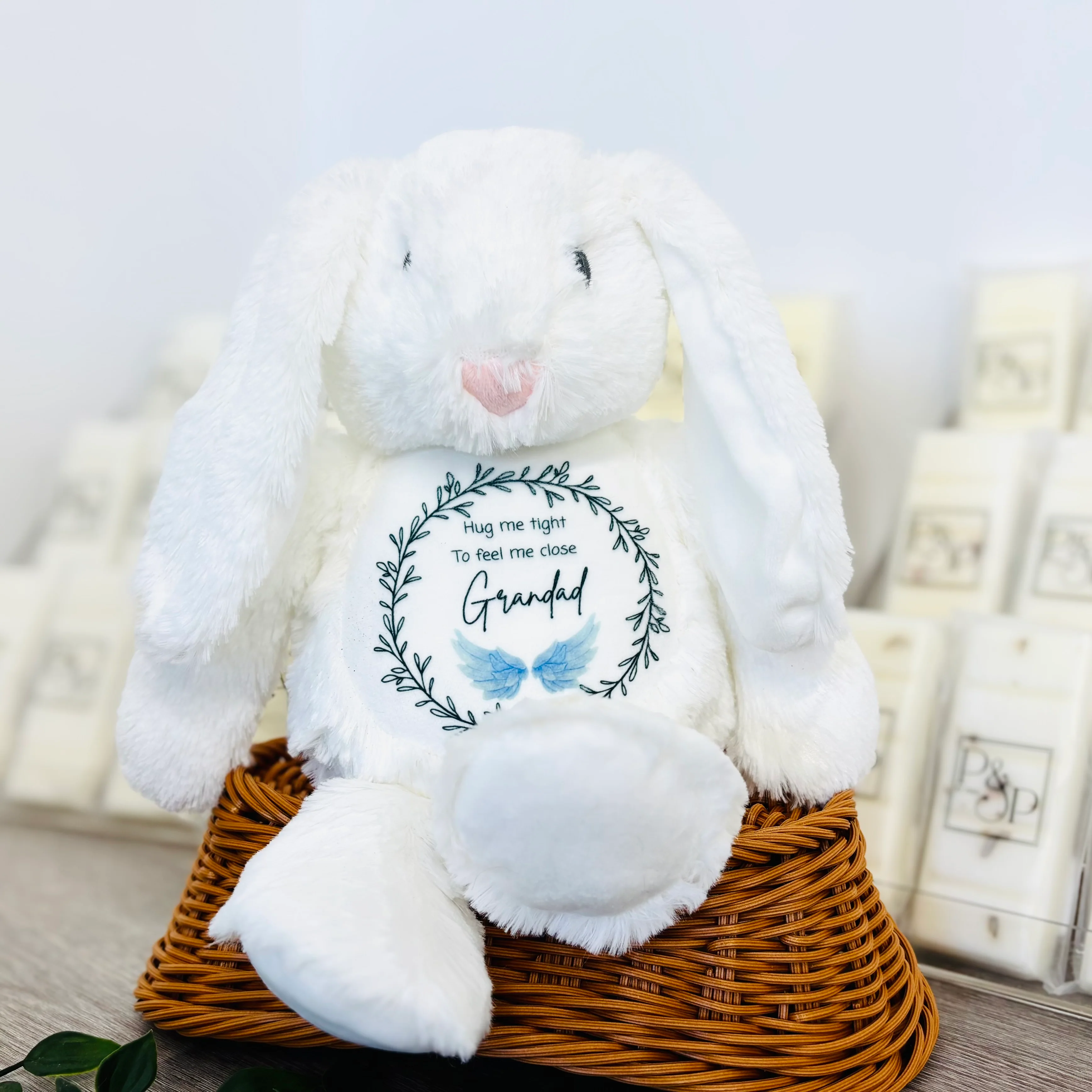 Floppy Rabbit Plush Teddy - Hug me tight and hold me close - Blue Wings - Image 3