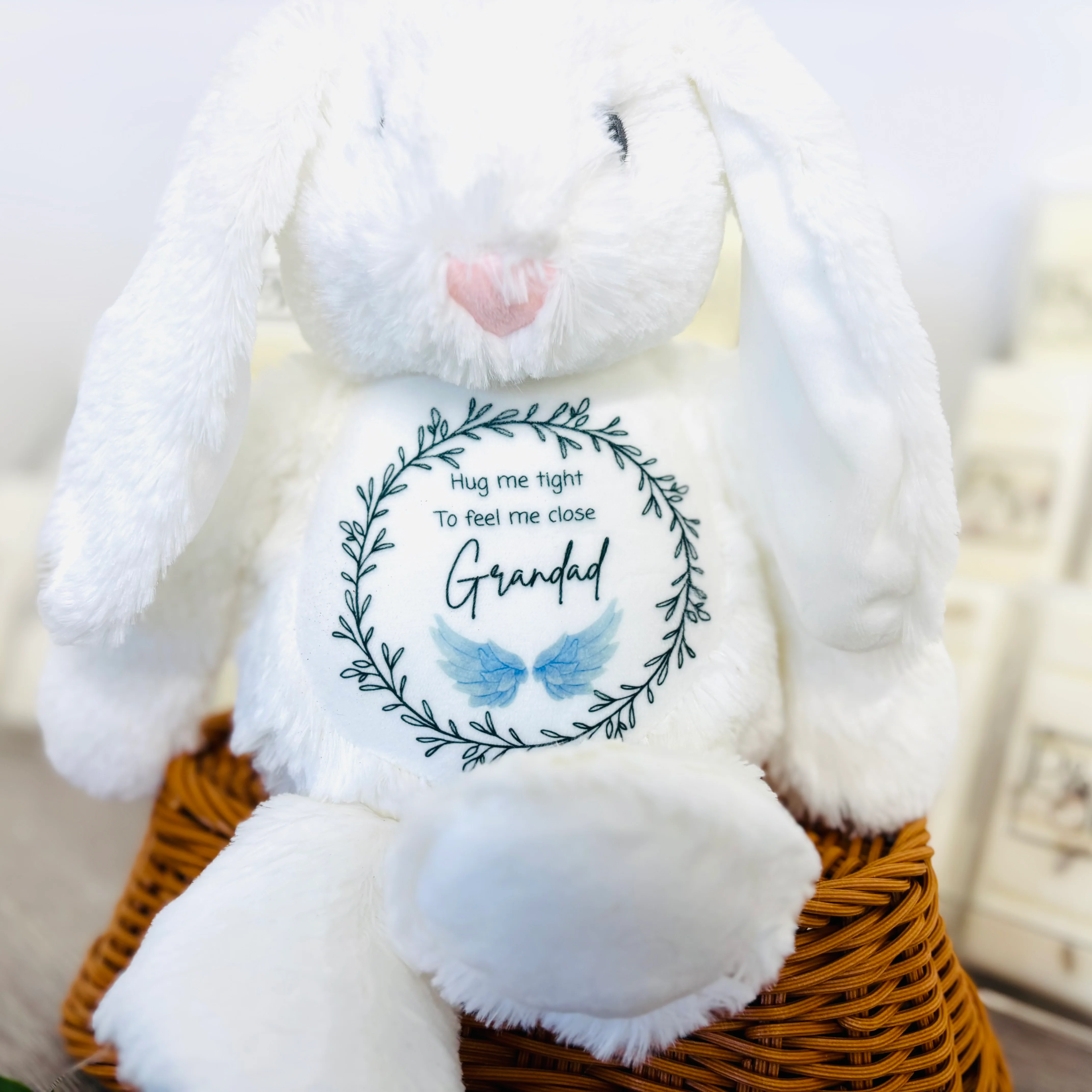 Floppy Rabbit Plush Teddy - Hug me tight and hold me close - Blue Wings - Image 4