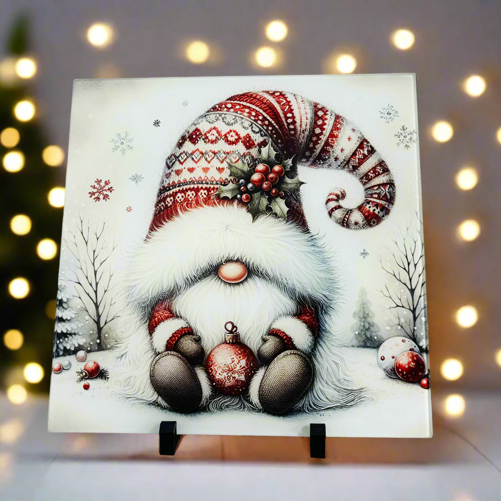 Fluffy Santa Gonk Chopping Board 30cm - Image 2