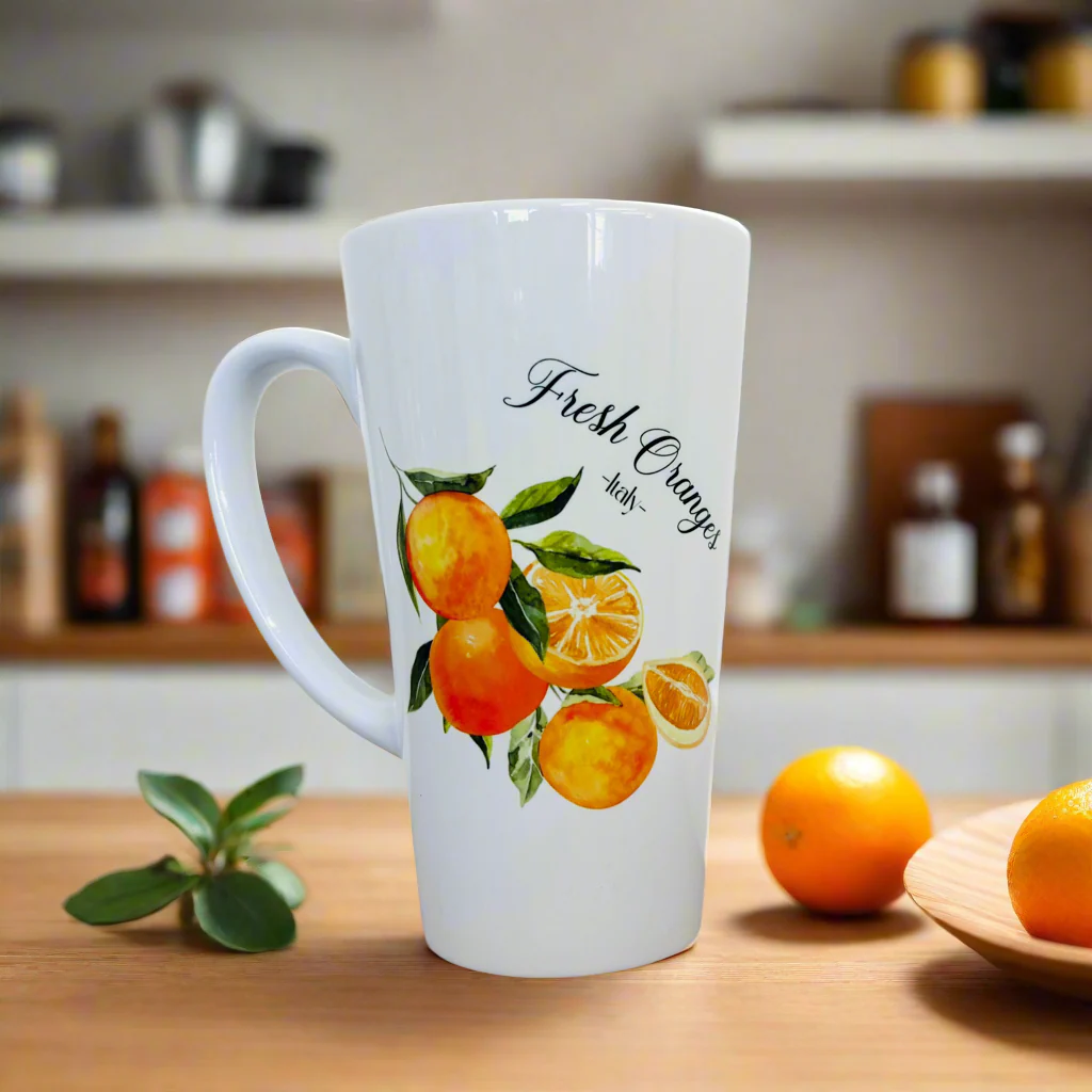 Fresh Oranges of Italy 17oz Latte Mug - Image 2