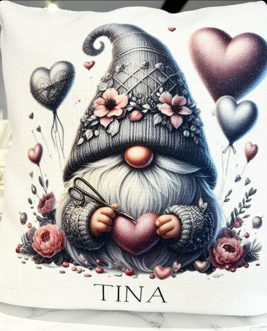 Grey and Pink Sitting Gonk Design - Image 3