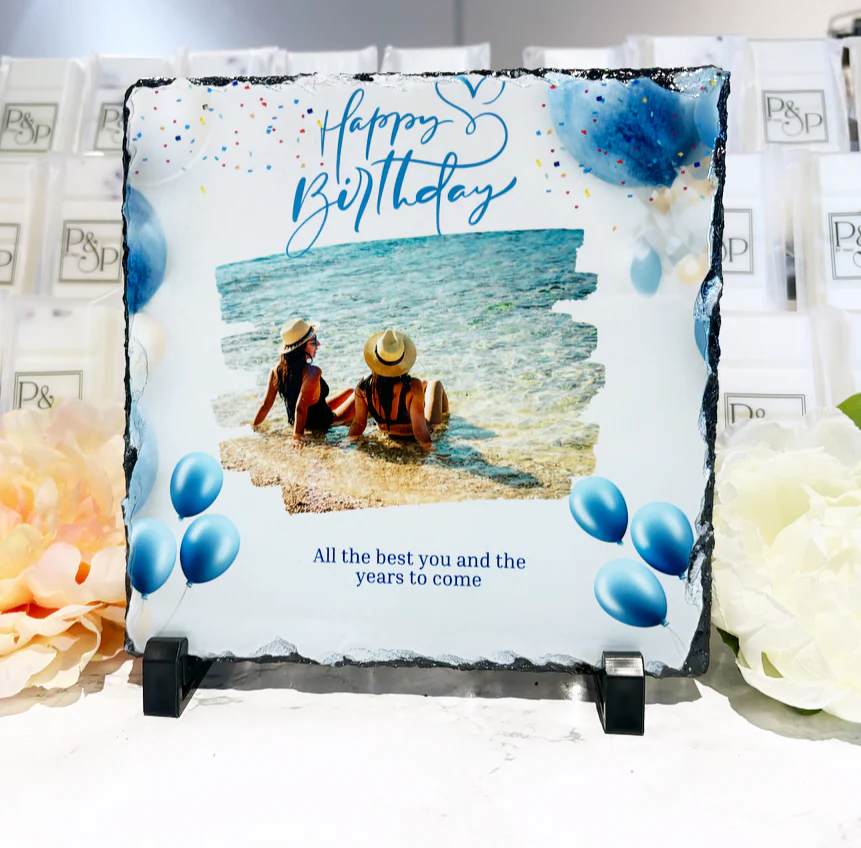 Happy Birthday Blue Balloons Design