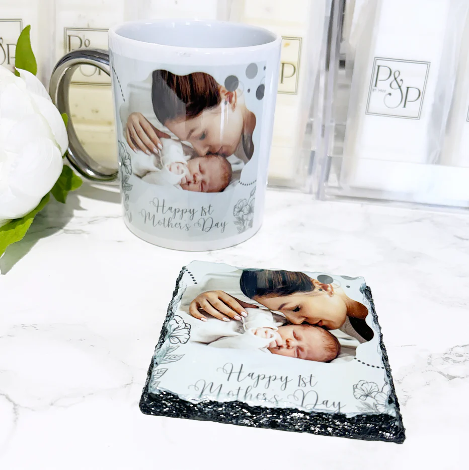Happy 1st Mother’s Day Mug & Coaster Bundle - Image 3