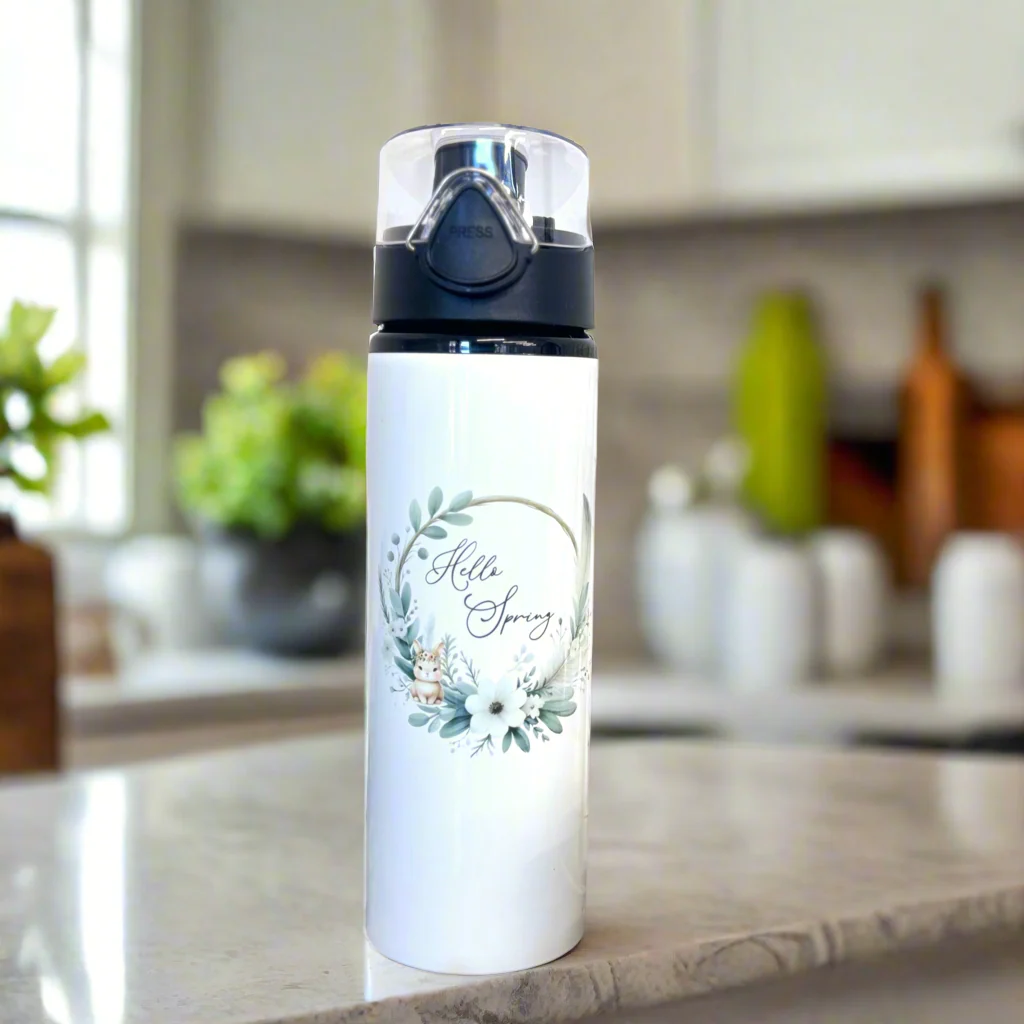Hello Spring Sports bottle With Closed Lid
