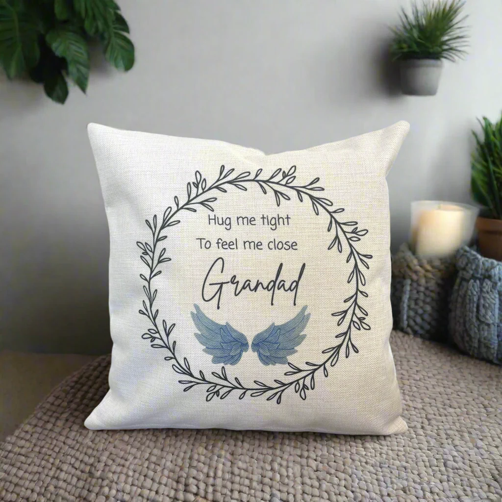 Hug me tight Blue Wing Filled Cushion - Image 2