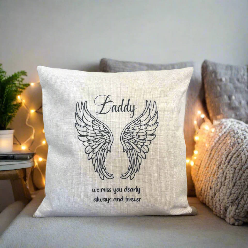 Hug me tight Angel Wing Filled Cushion - Image 2