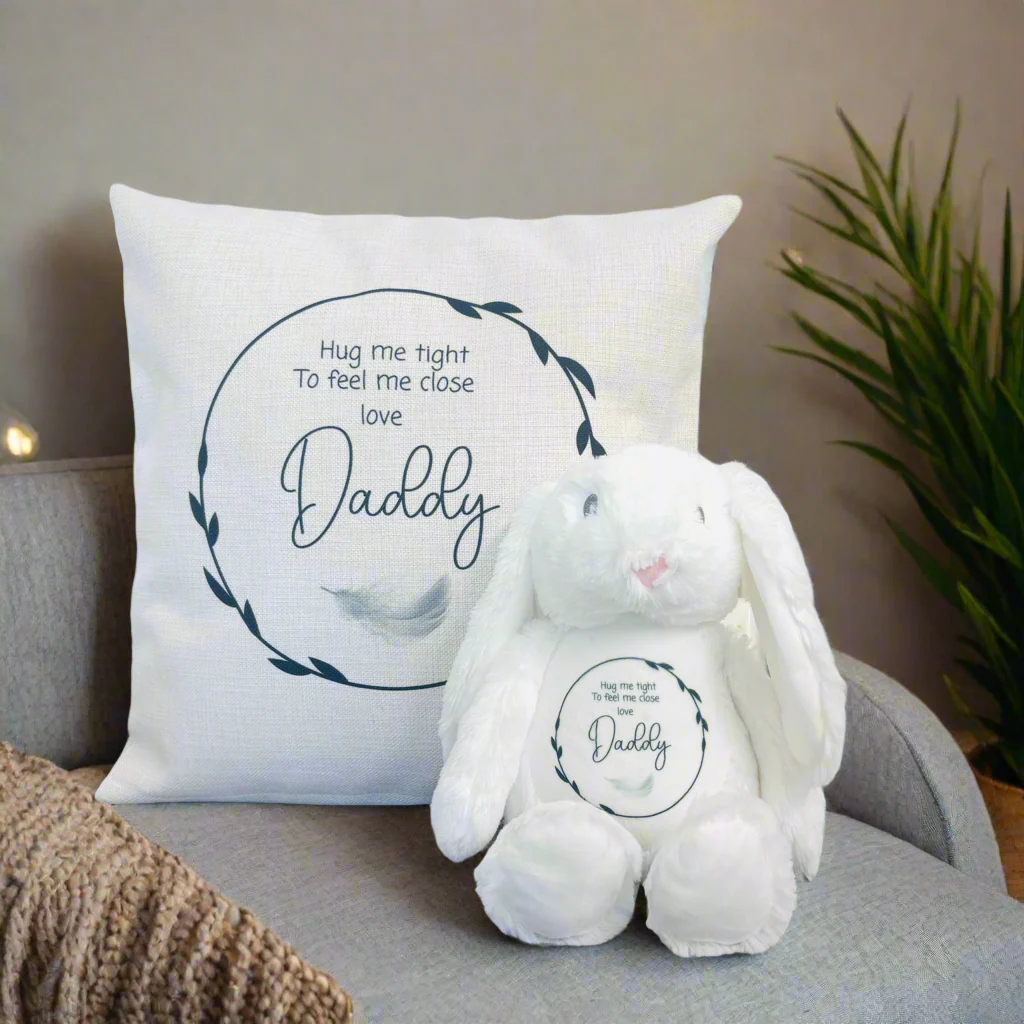 Hug me tight Feather Cushion and Teddy