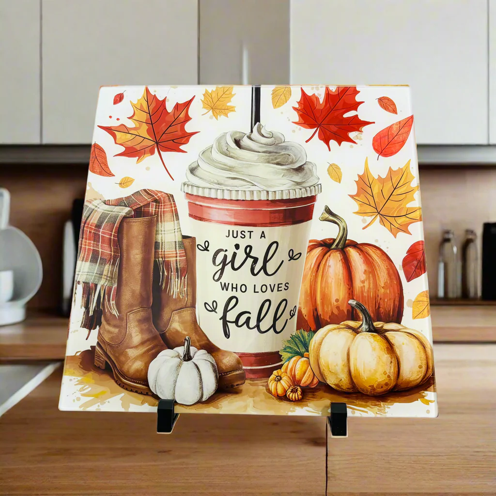 Just a girl who loves her fall Chopping Board 30cm